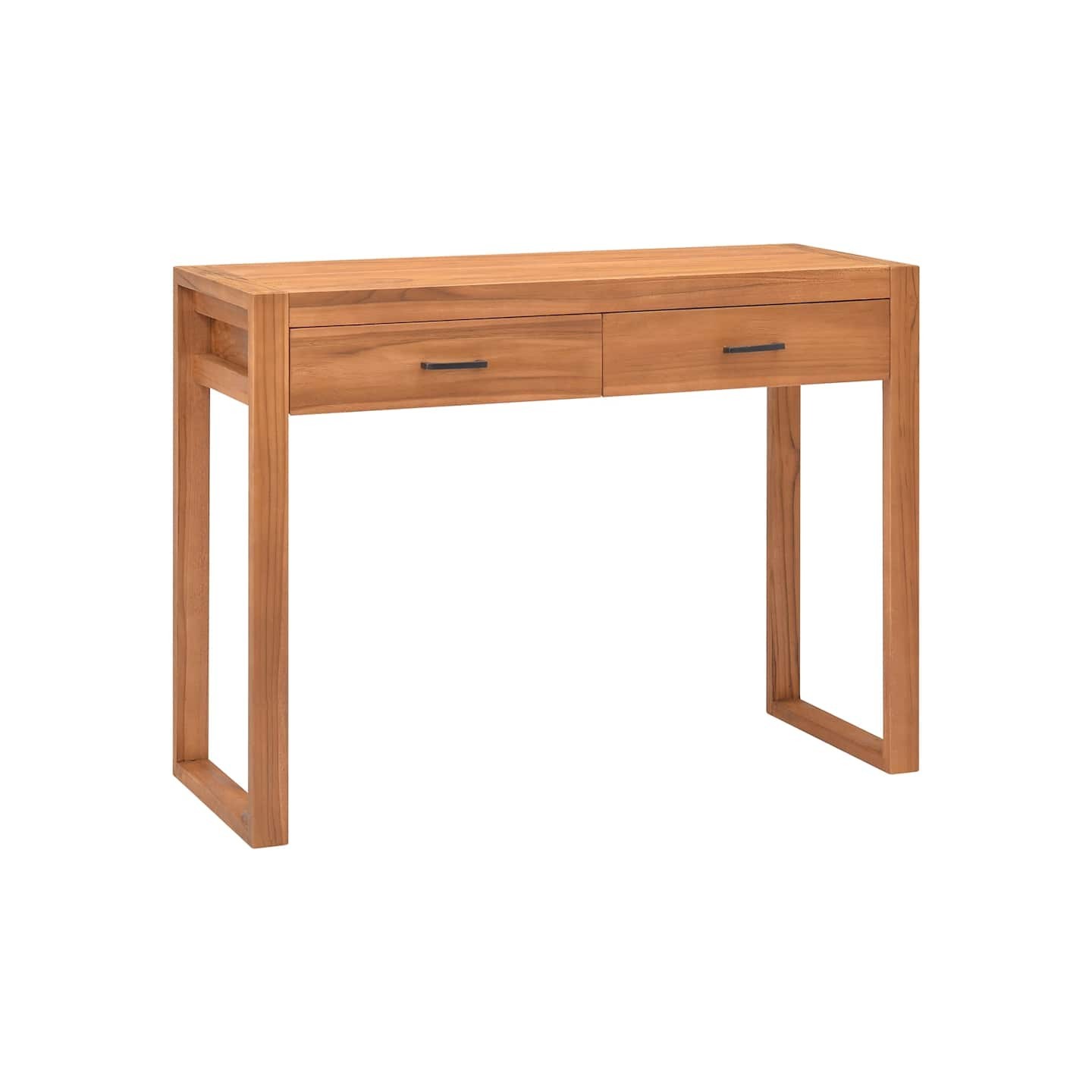 Bureau avec 2 tiroirs 100x40x75 cm Bois de teck