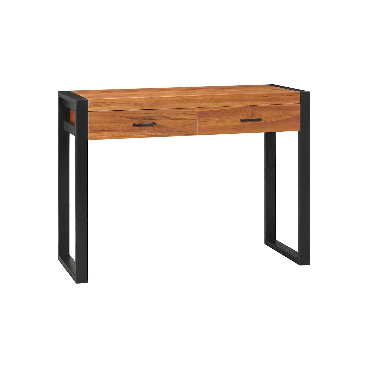 Bureau avec 2 tiroirs 100x40x75 cm Bois de teck