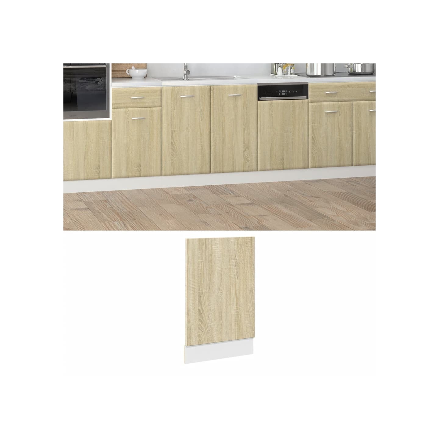 Panneau de lave-vaisselle Chêne Sonoma 45x3x67 cm