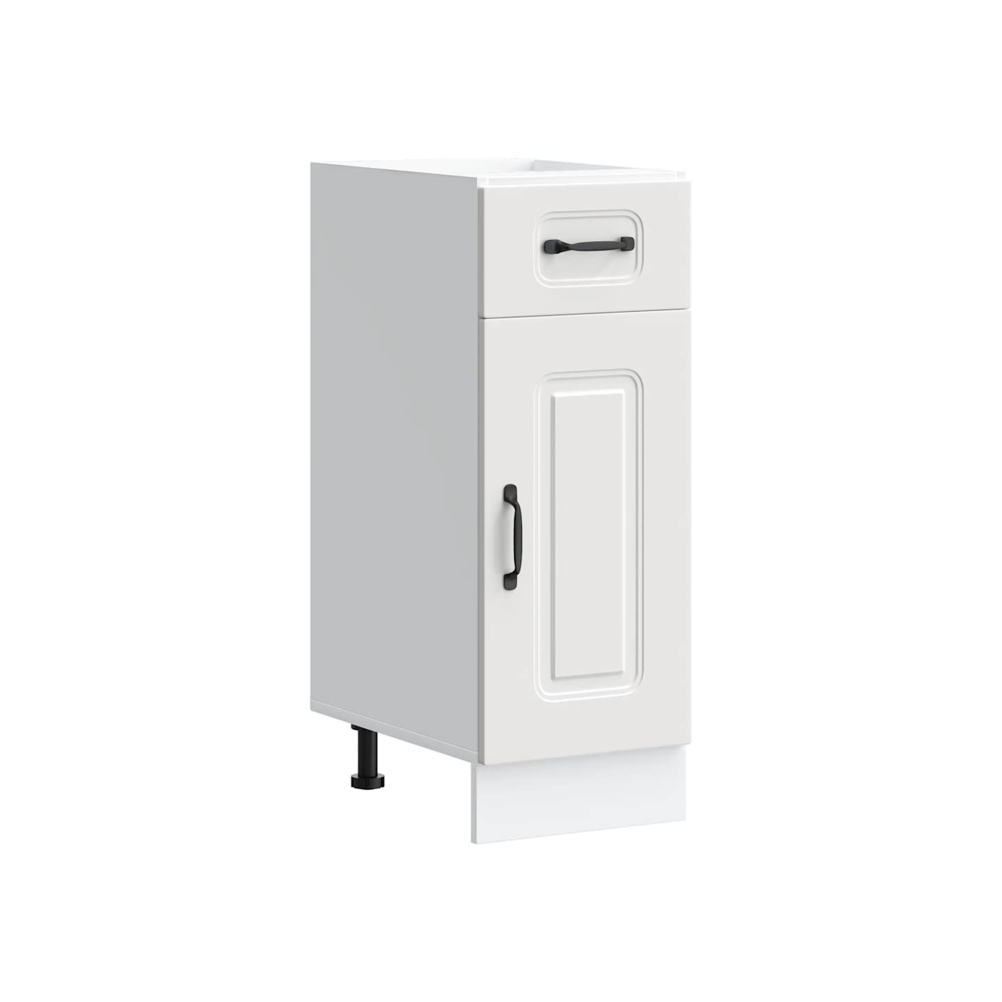 Armoire de cuisine Kalmar blanc bois d'ingénierie