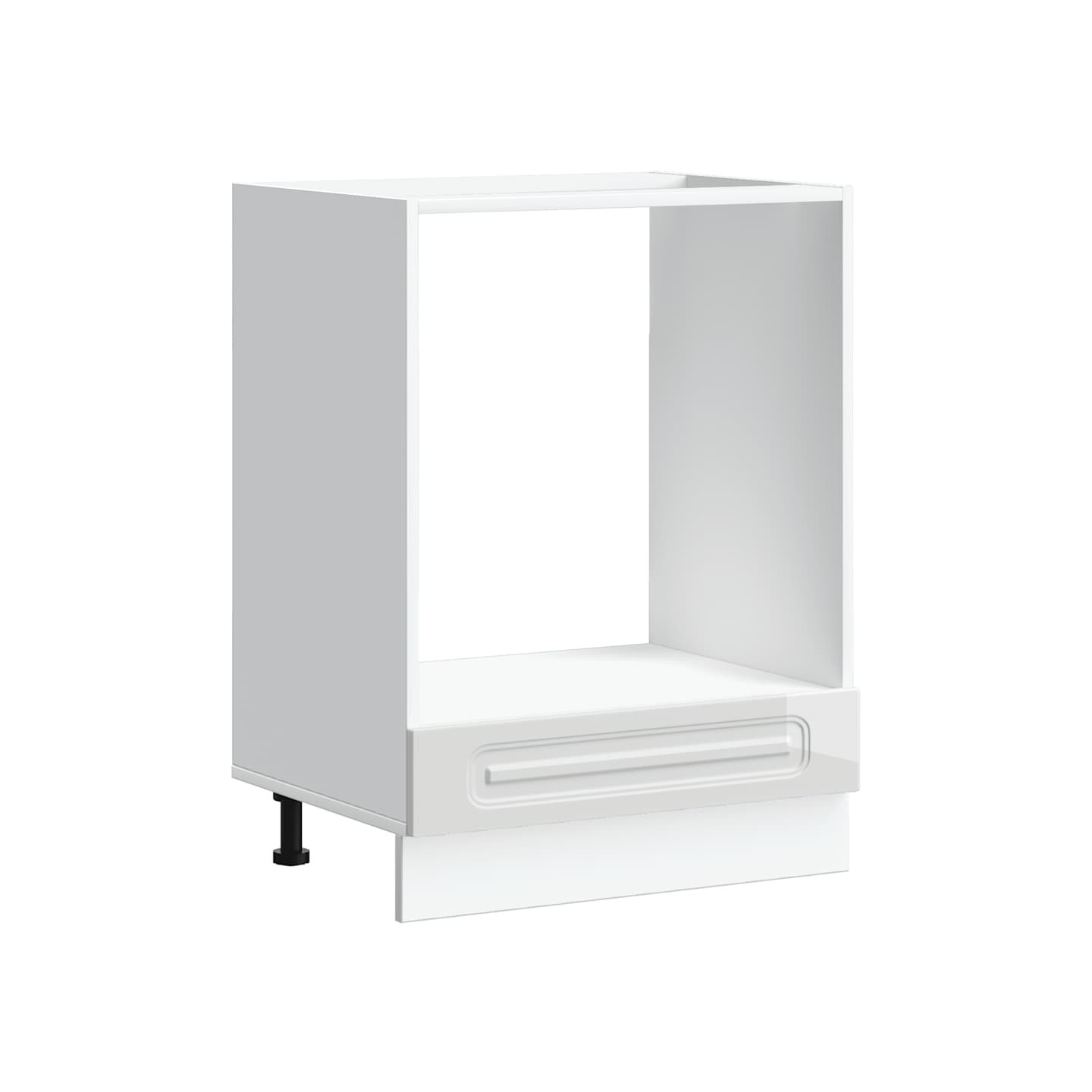 Armoire à four Kalmar blanc brillant bois d'ingénierie