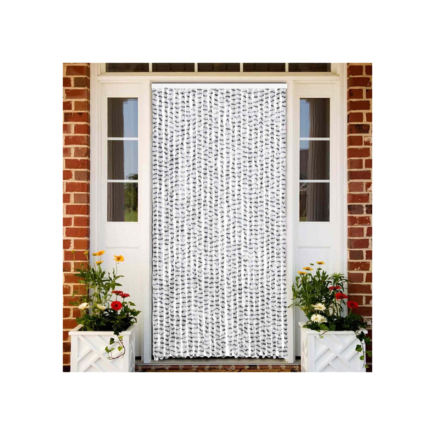 Moustiquaire Gris clair et gris foncé 100x220 cm Chenille