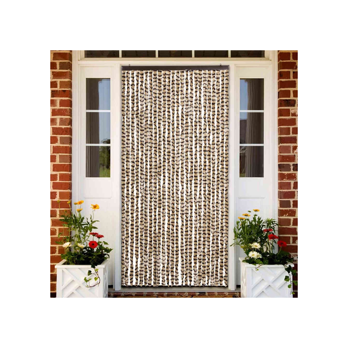 Moustiquaire Beige et marron 100x220 cm Chenille