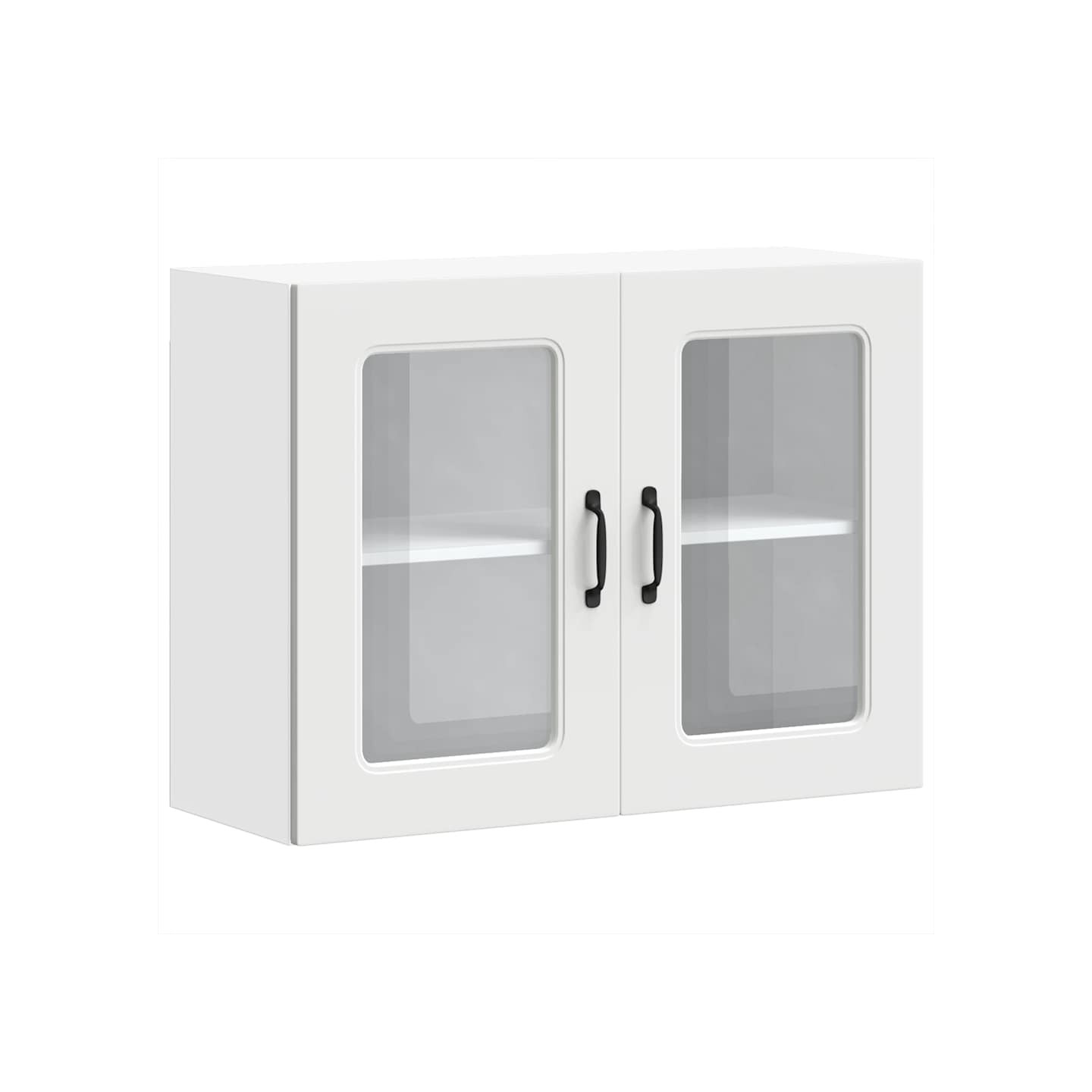 Armoire murale de cuisine avec porte en verre Kalmar blanc