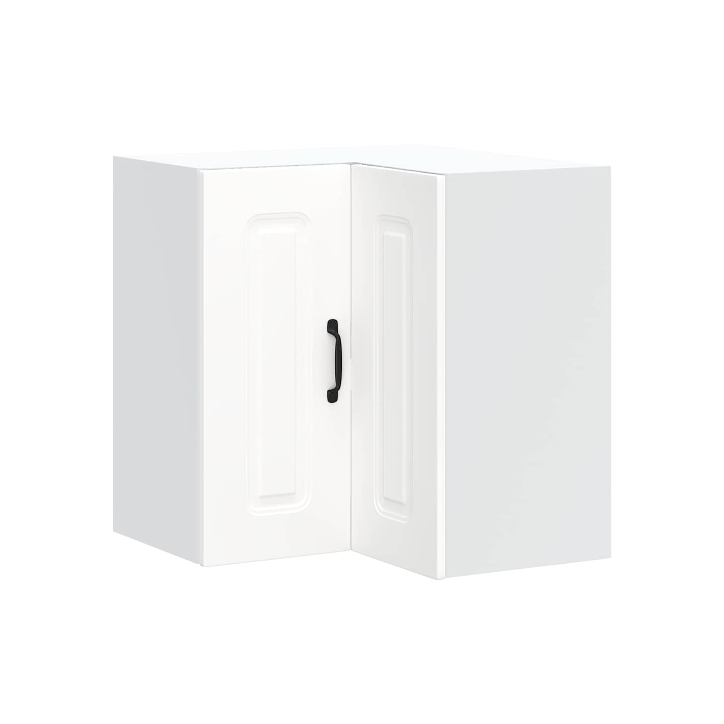 Armoire murale d'angle de cuisine Kalmar blanc bois ingénierie