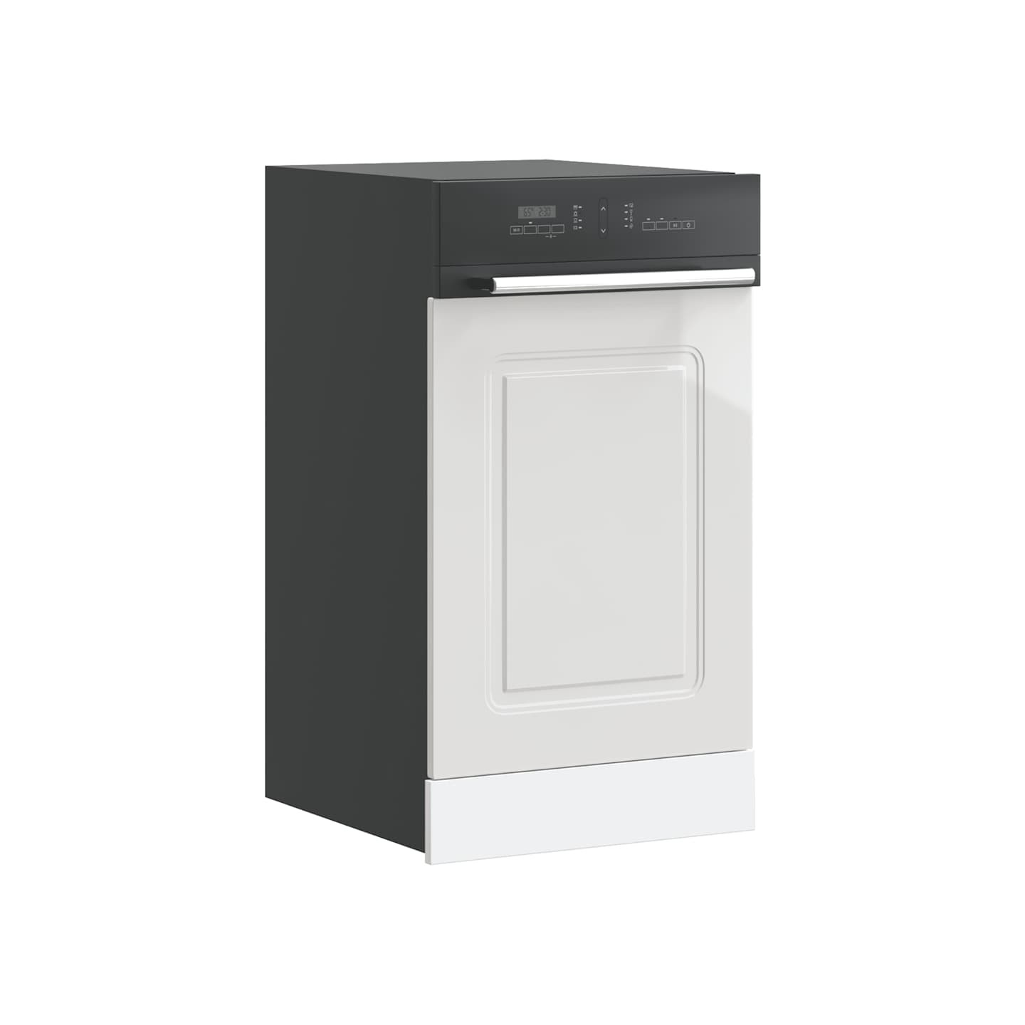 Panneau de lave-vaisselle Kalmar blanc brillant 45x1,5x57 cm