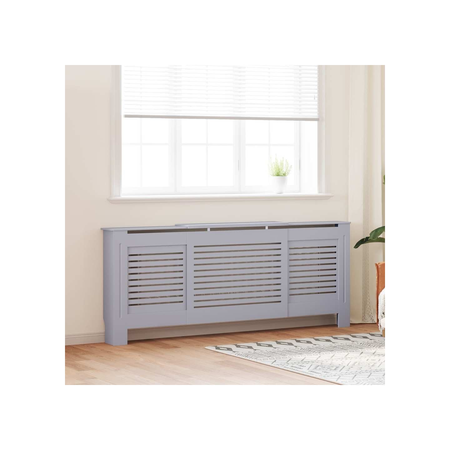 Cache-radiateur MDF Gris 205 cm
