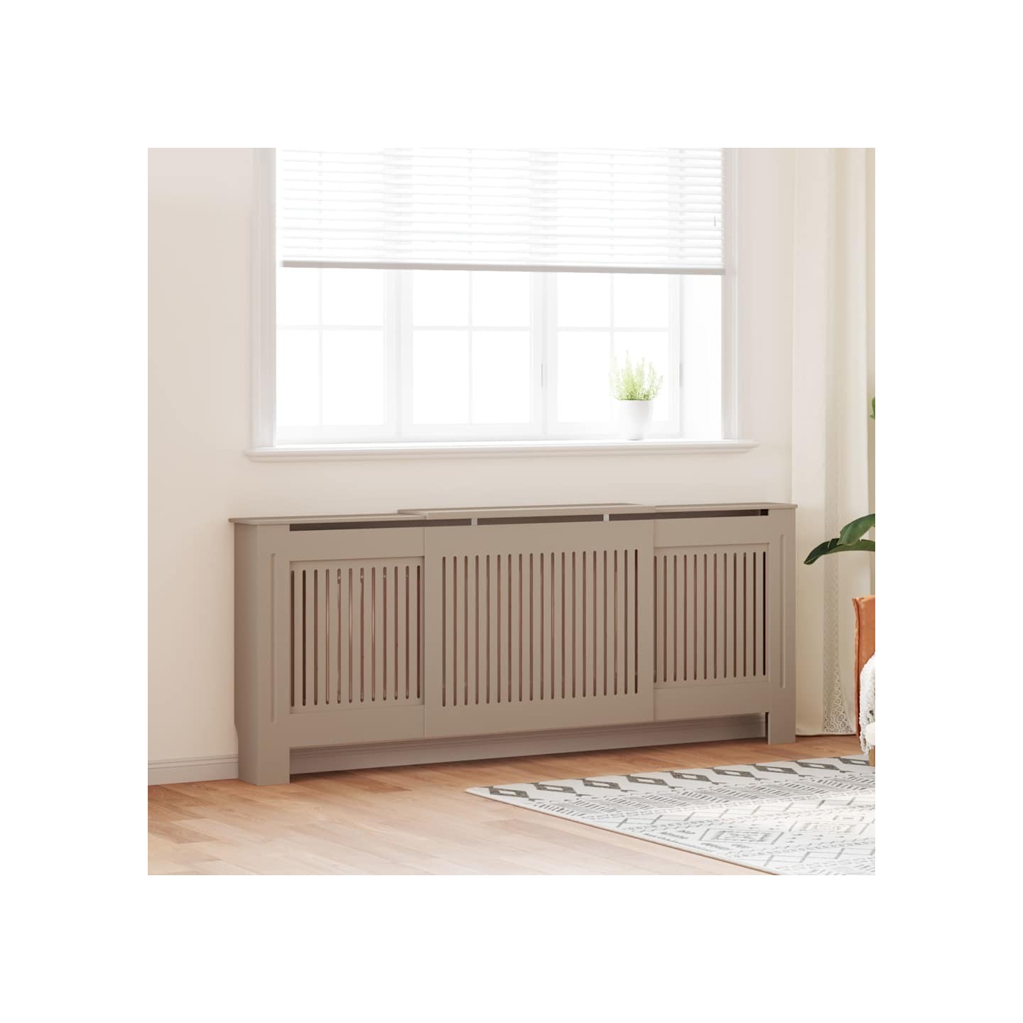Cache-radiateur bois d'ingénierie 205 cm