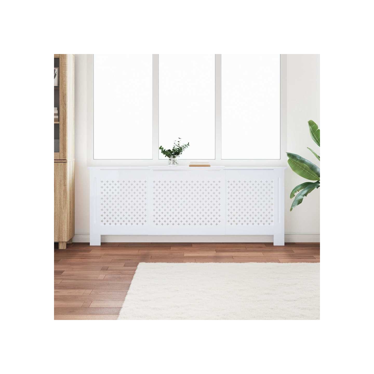 Cache-radiateur MDF Blanc 205 cm