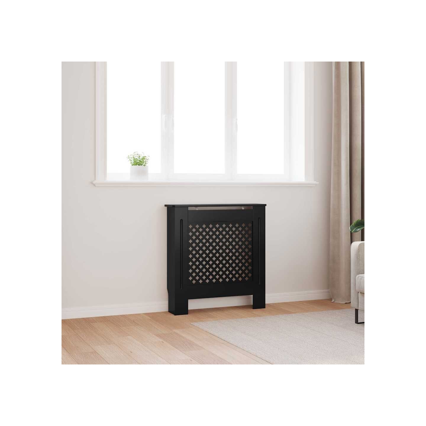 Cache-radiateur MDF Noir 78 cm