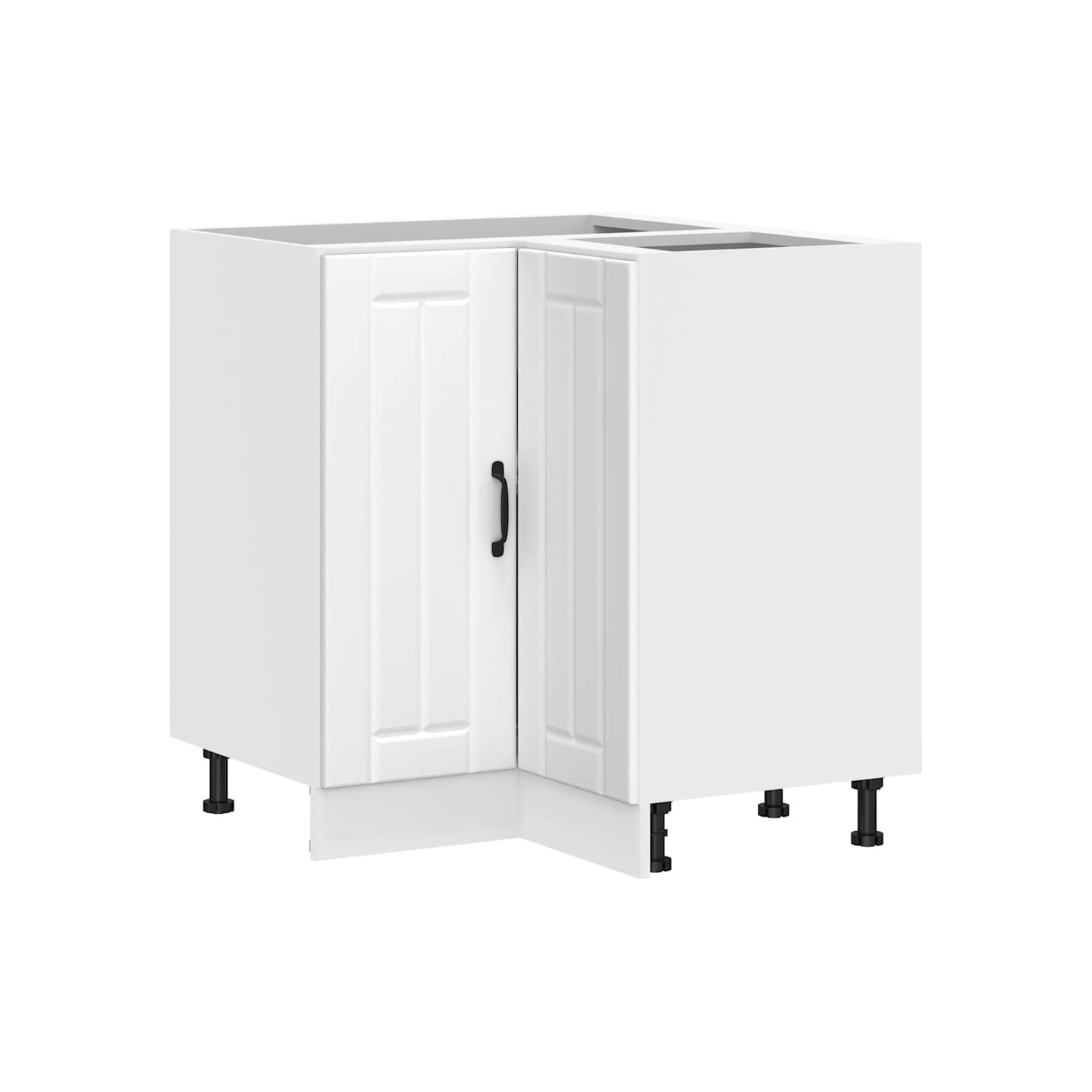 Armoire d'angle de cuisine Lucca blanc bois d'ingénierie