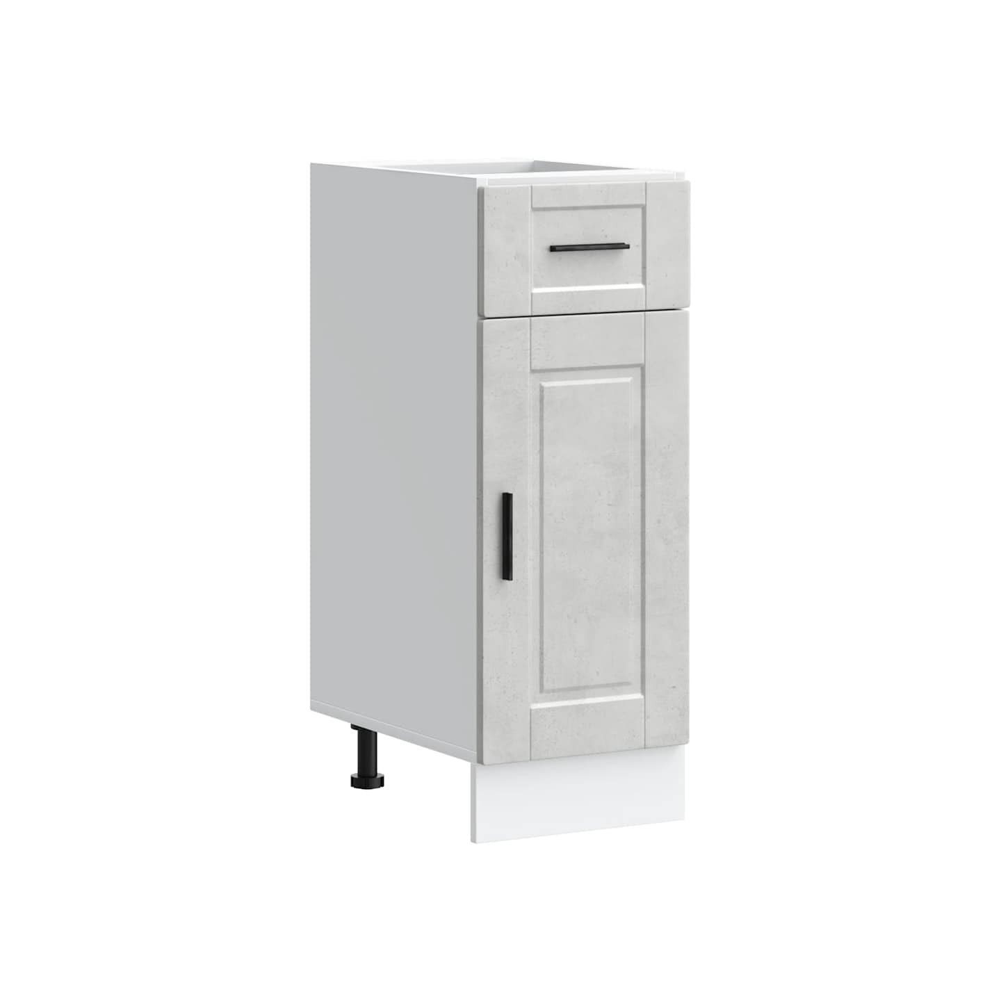 Armoire de cuisine Porto gris béton bois d'ingénierie
