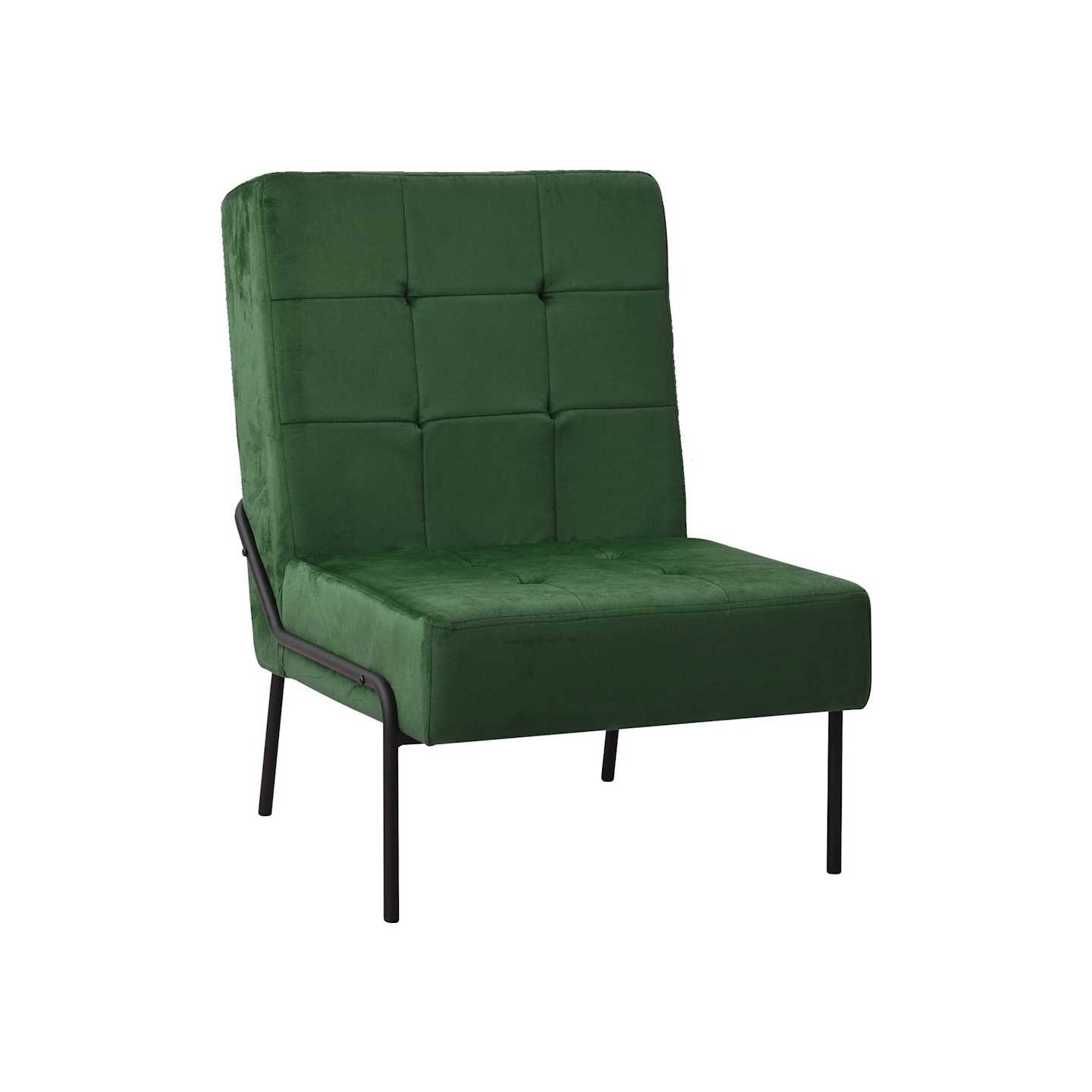 Chaise de relaxation 65x79x87 cm Vert foncé Velours