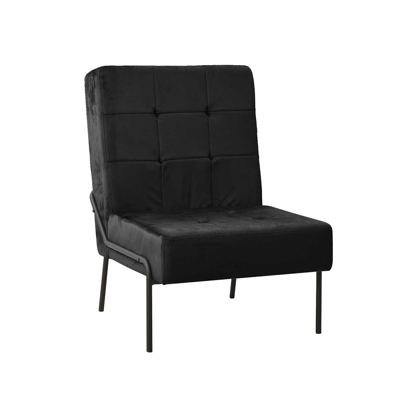 Chaise de relaxation 65x79x87 cm Noir Velours