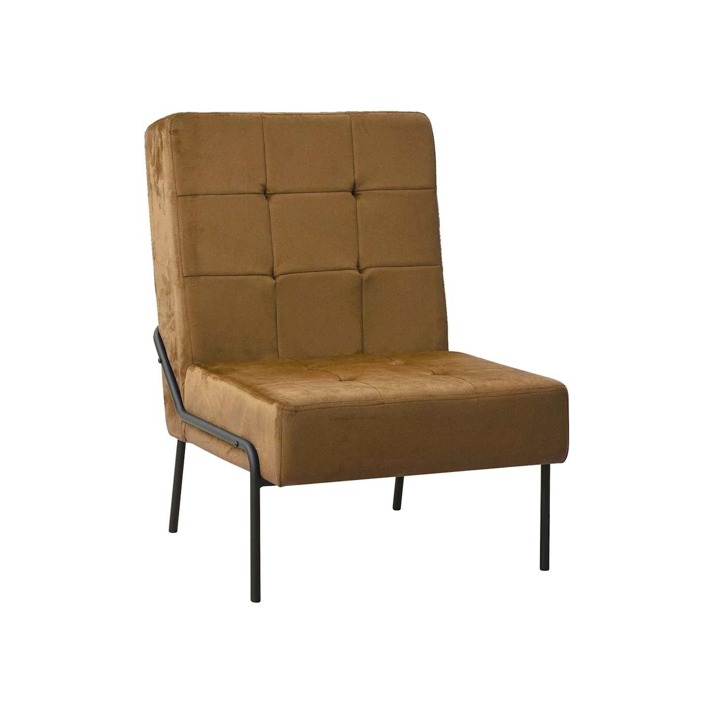 Chaise de relaxation 65x79x87 cm Marron Velours