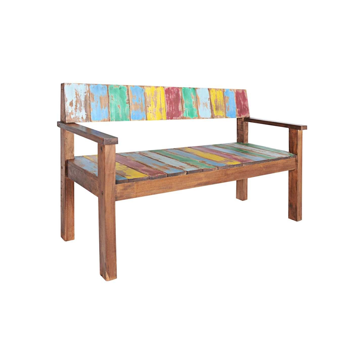 Banc 115 cm Bois de récupération massif