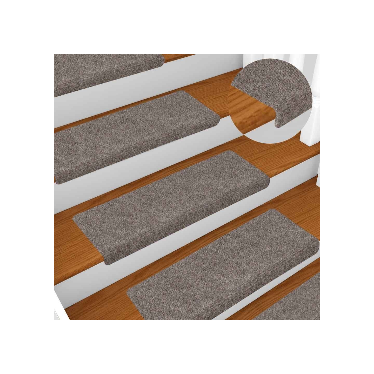 Tapis d'escalier autocollants 15 pièces 65x21x4 cm Beige