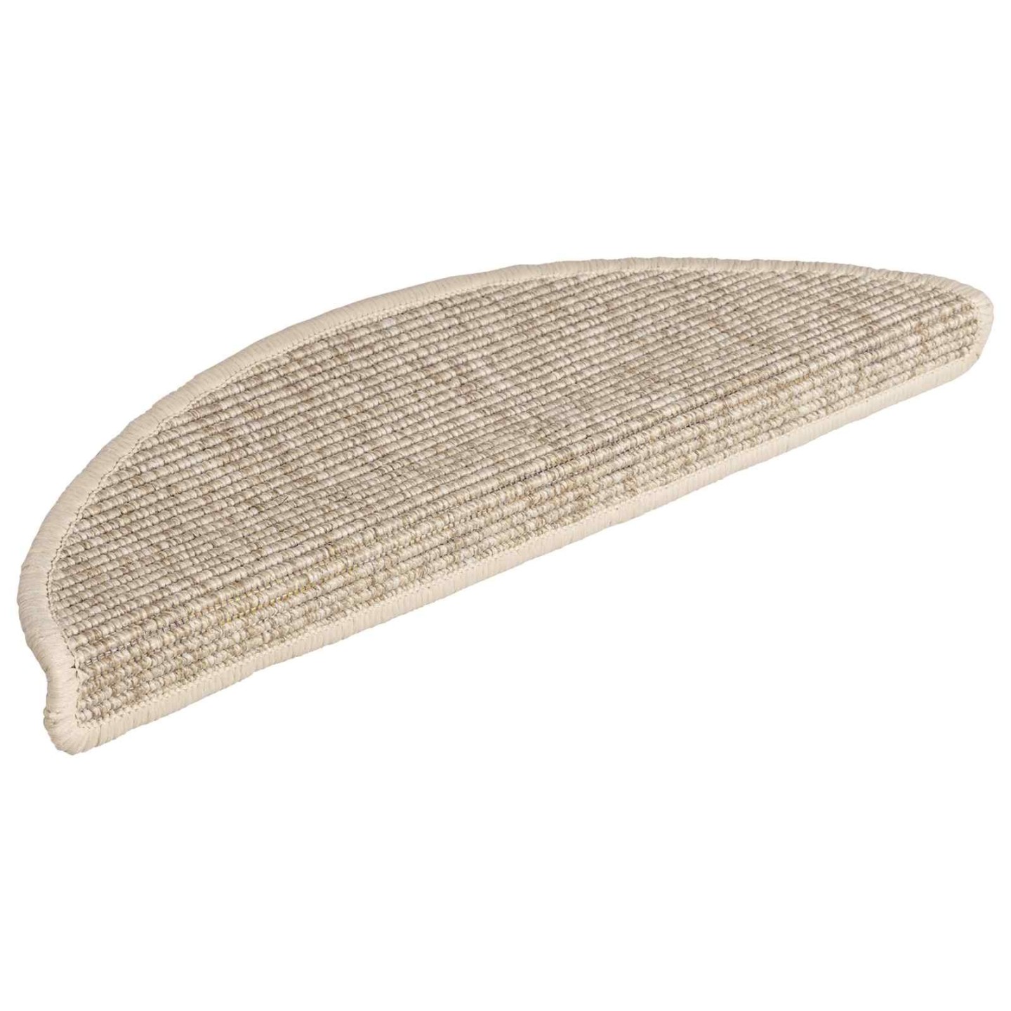 Tapis d'escalier 15 pièces 56 x 17 x 3 cm Beige clair Demi-rond