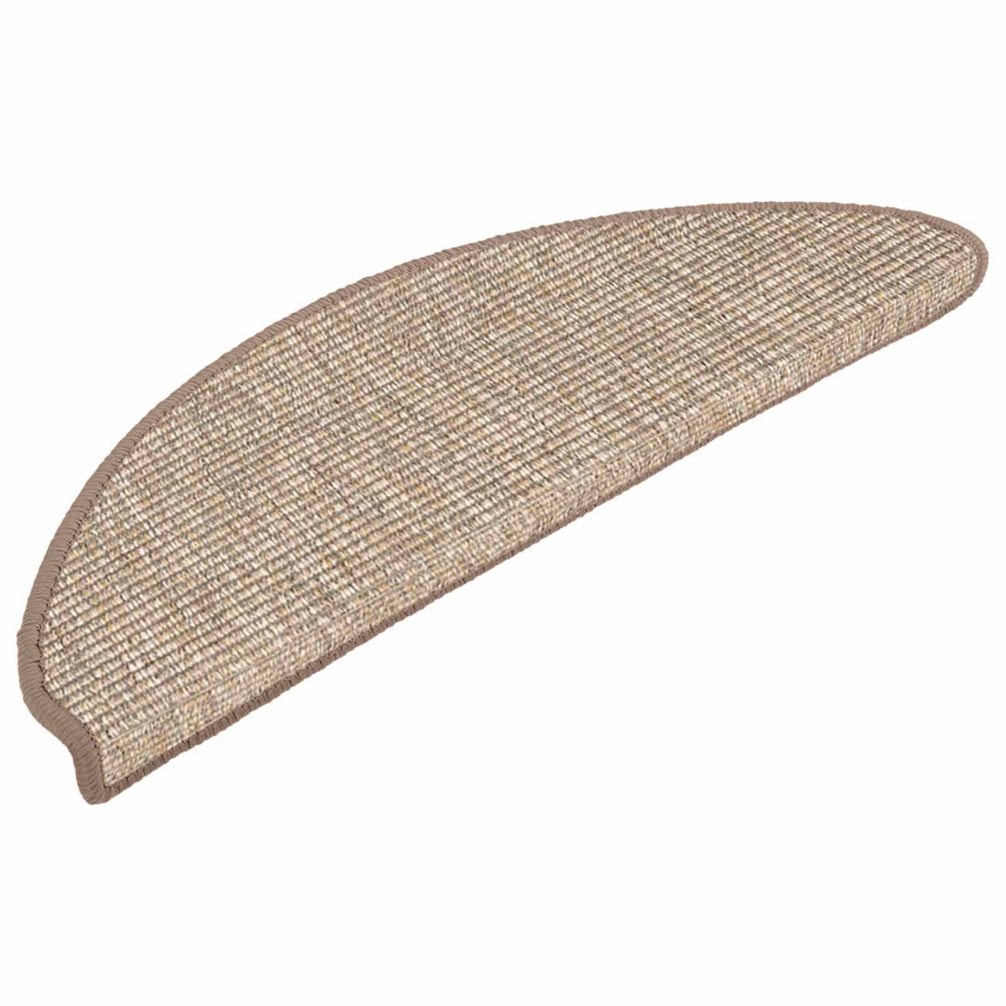 Tapis d'escalier 15 pièces 56 x 17 x 3 cm Marron clair Demi-rond