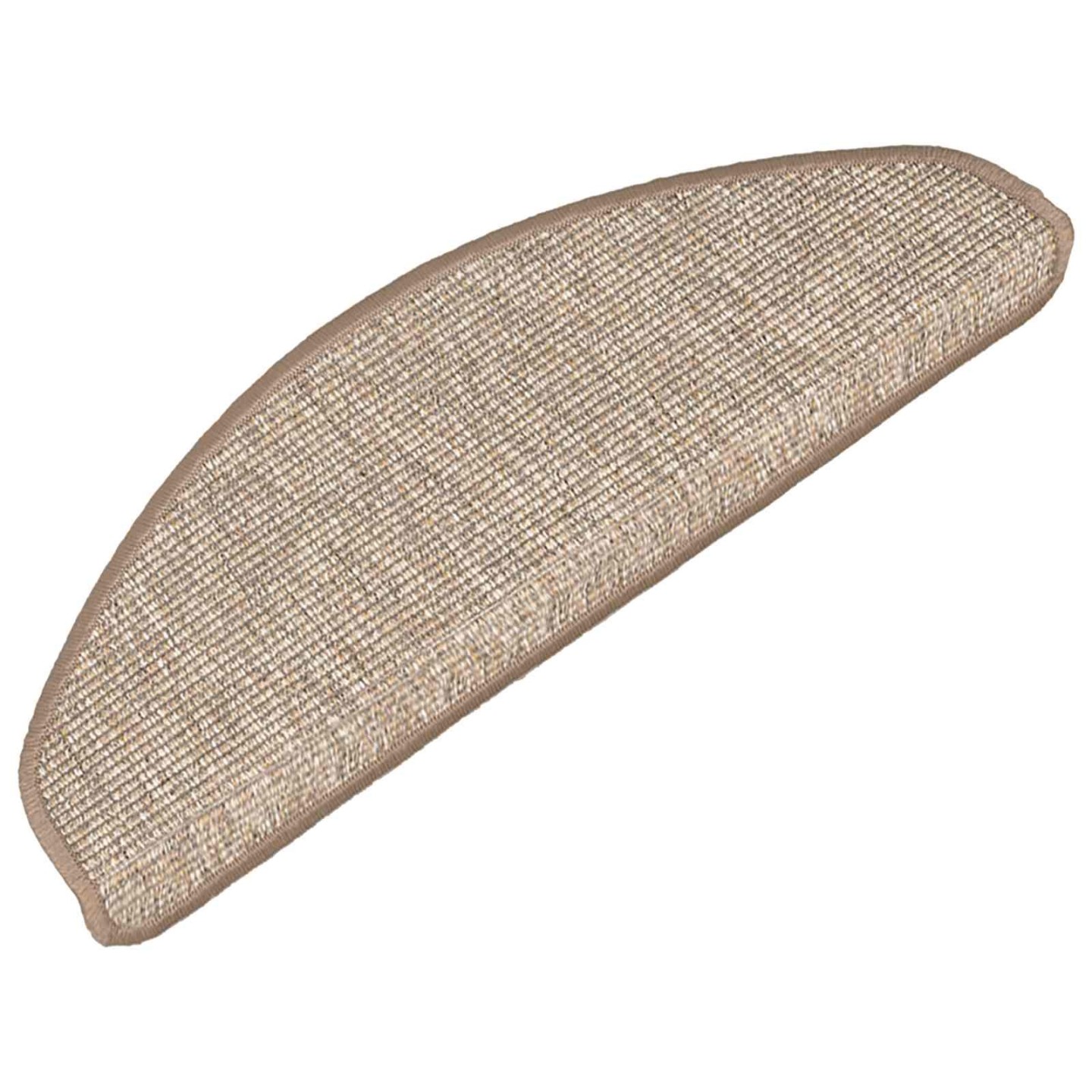Tapis d'escalier 15 pièces 65 x 21 x 4 cm Marron clair Demi-rond Grand