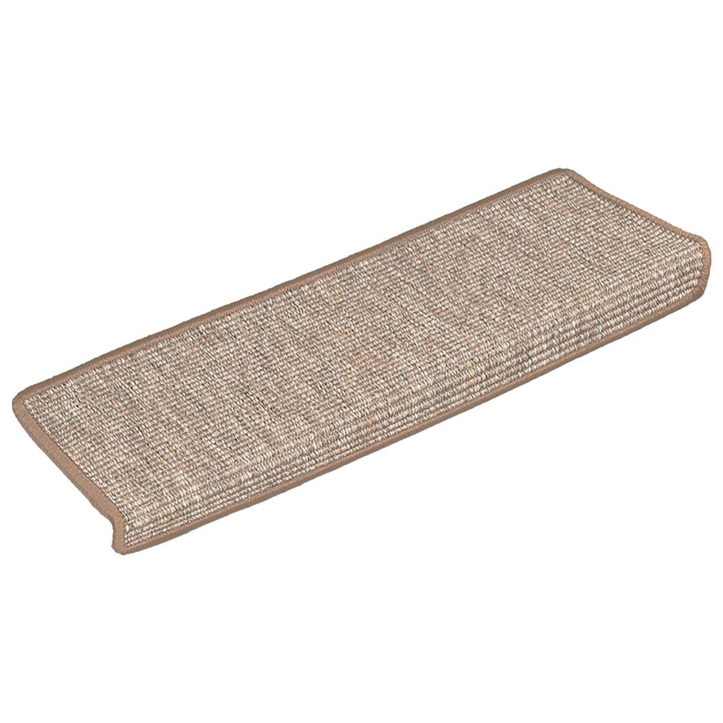 Tapis d'escalier 15 pièces 65x21x4 cm Marron clair