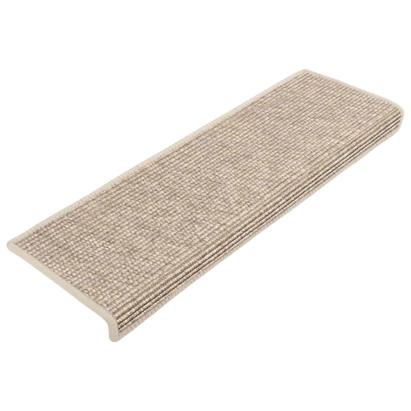 Tapis d'escalier 15 pièces 65x21x4 cm Beige clair