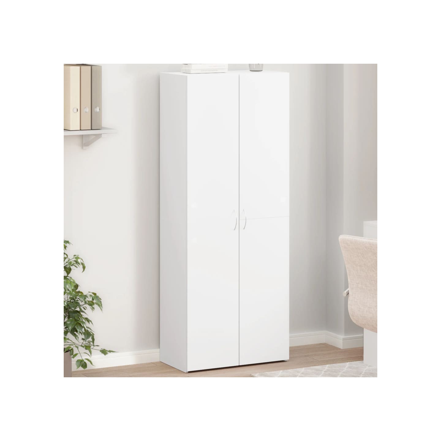 Armoire de classement blanc 60x32x153 cm bois d'ingénierie