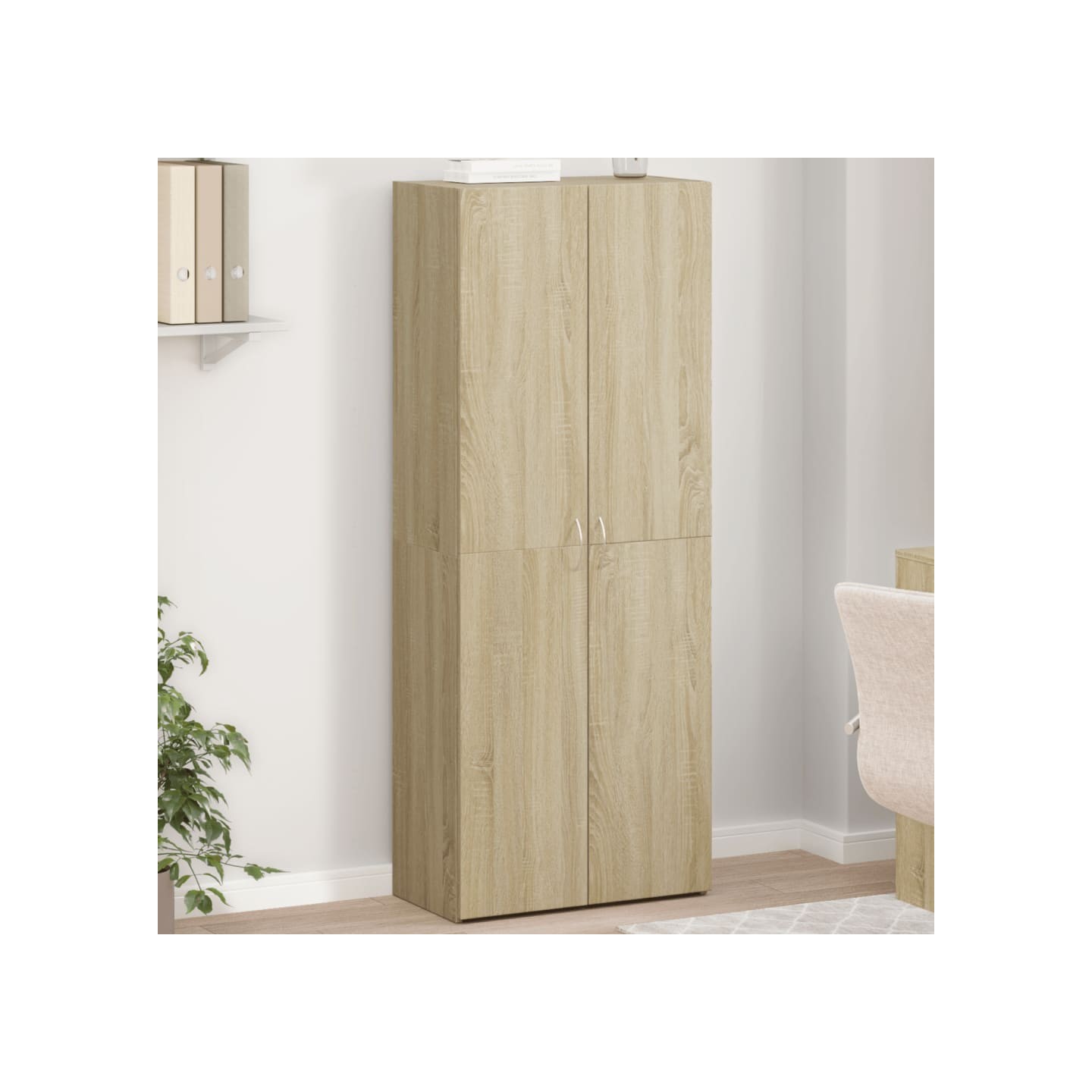 Armoire de classement chêne sonoma 60x32x153 cm bois ingénierie