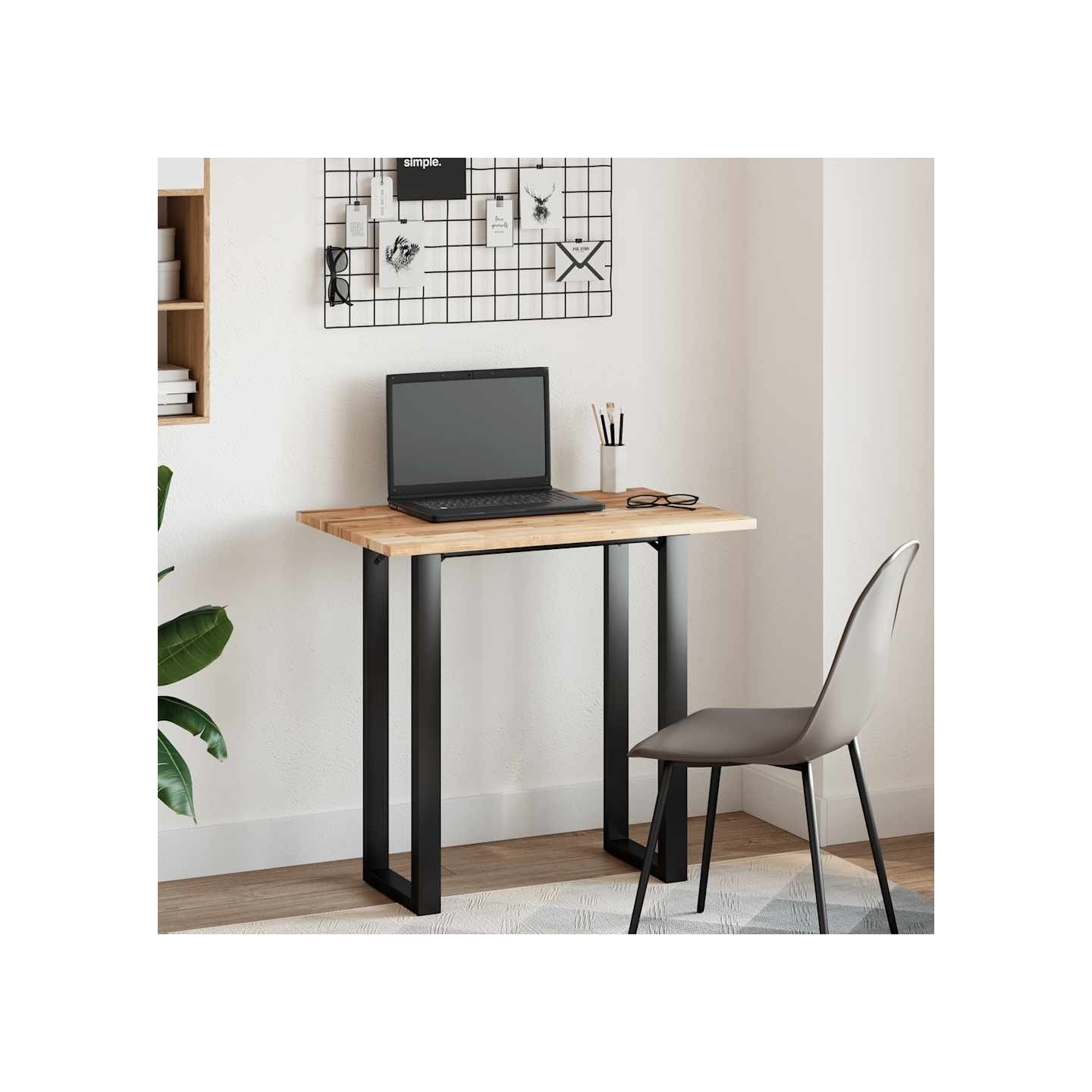Dessus de bureau non traité 80x50x2 cm bois d'acacia massif
