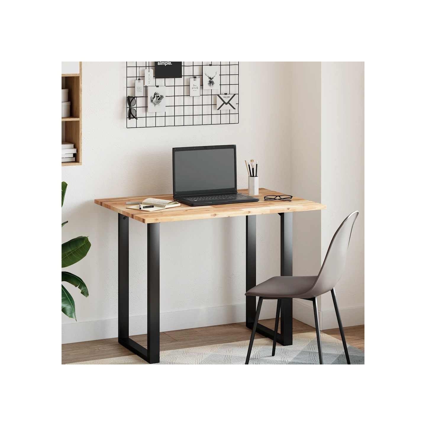 Dessus de bureau non traité 100x70x2 cm bois d'acacia massif