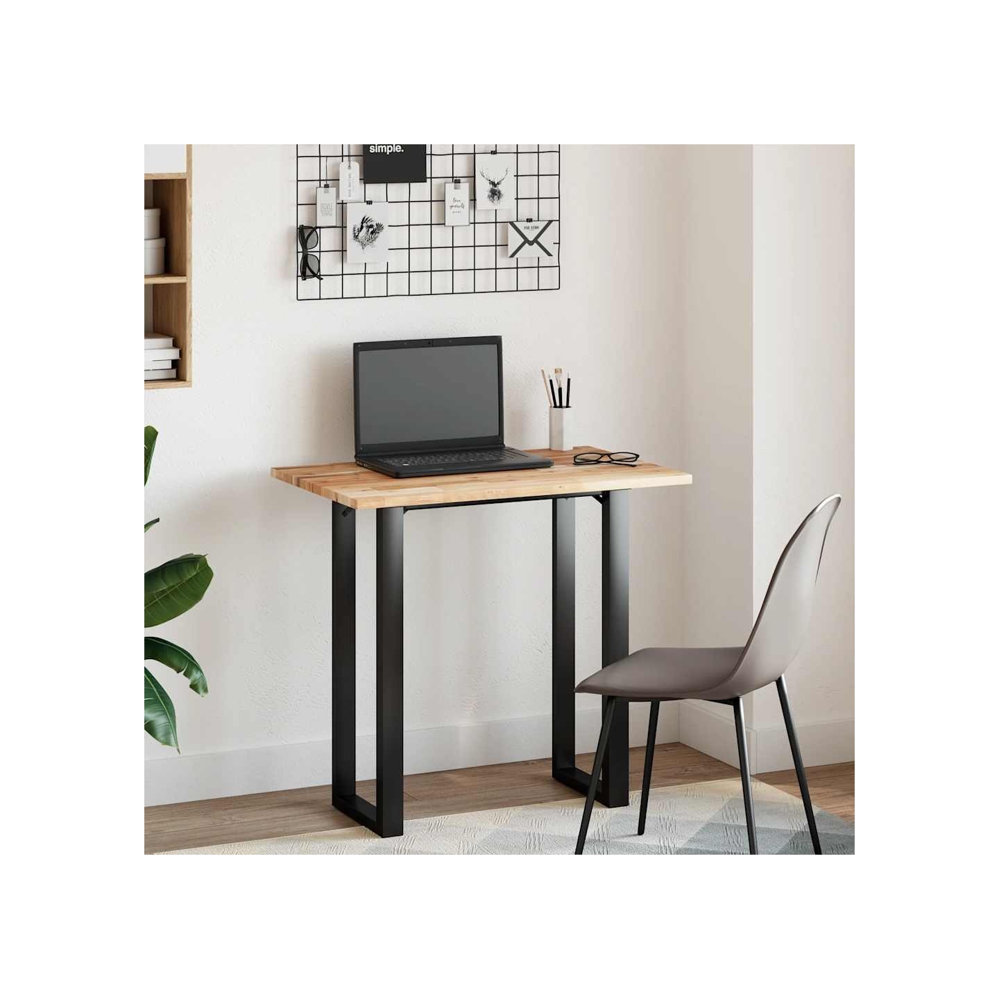 Dessus de bureau non traité 100x50x2 cm bois d'acacia massif