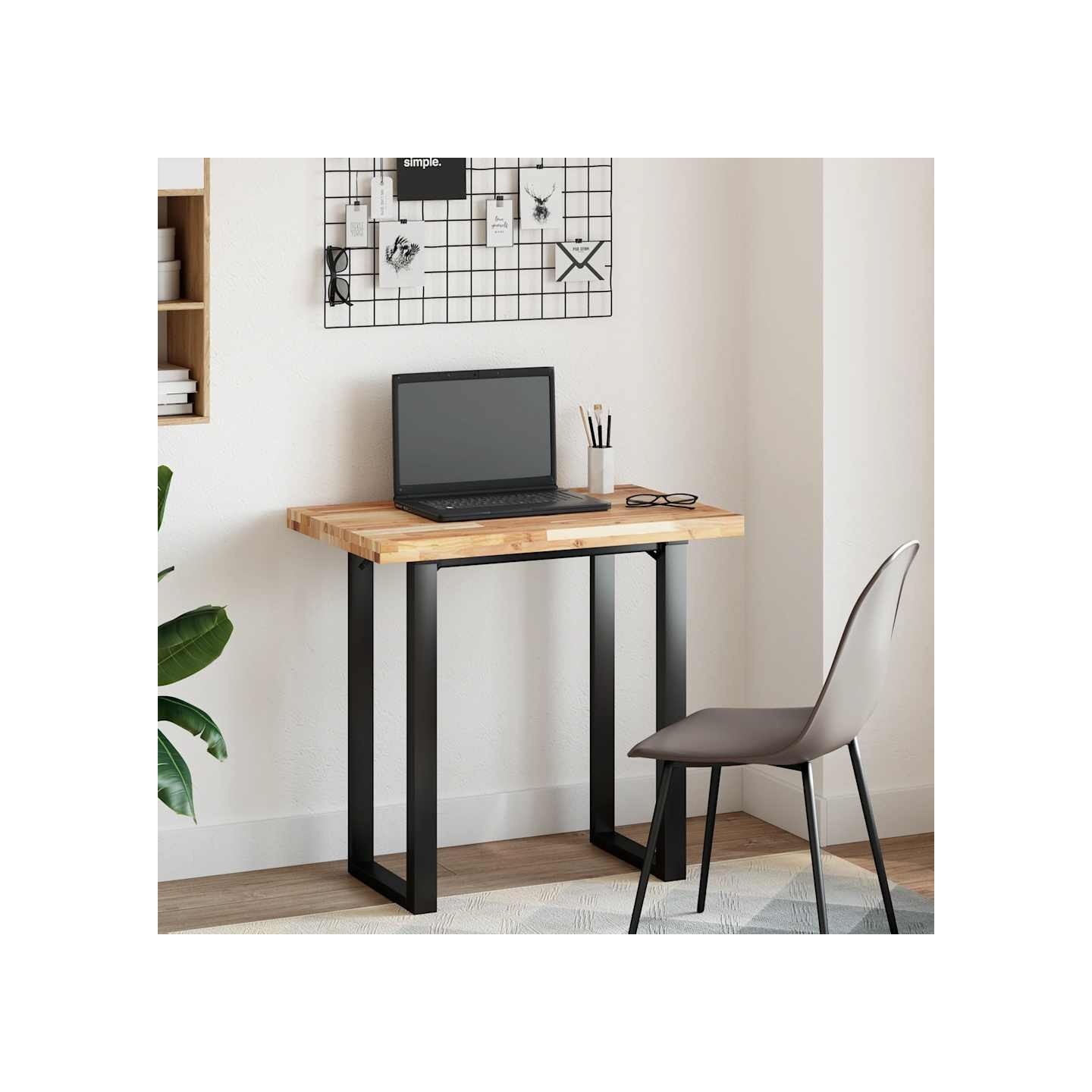 Dessus de bureau non traité 60x50x4 cm bois d'acacia massif