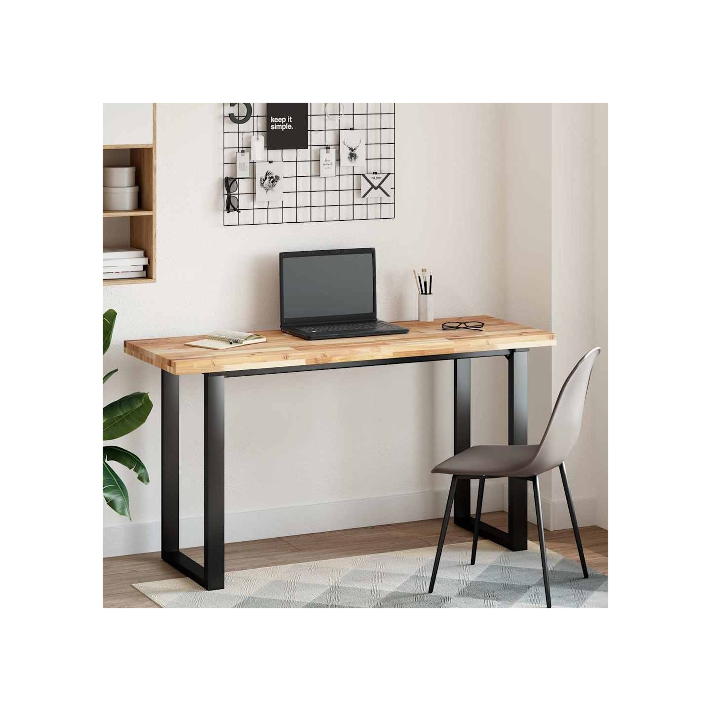 Dessus de bureau non traité 120x50x4 cm bois d'acacia massif