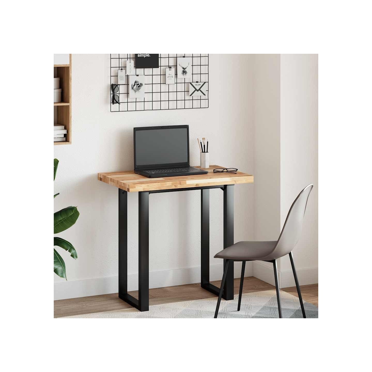 Dessus de bureau non traité 100x50x4 cm bois d'acacia massif