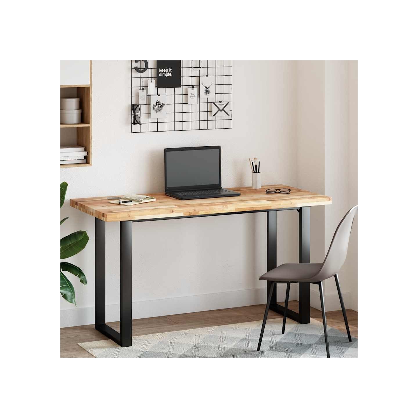Dessus de bureau non traité 140x60x4 cm bois d'acacia massif