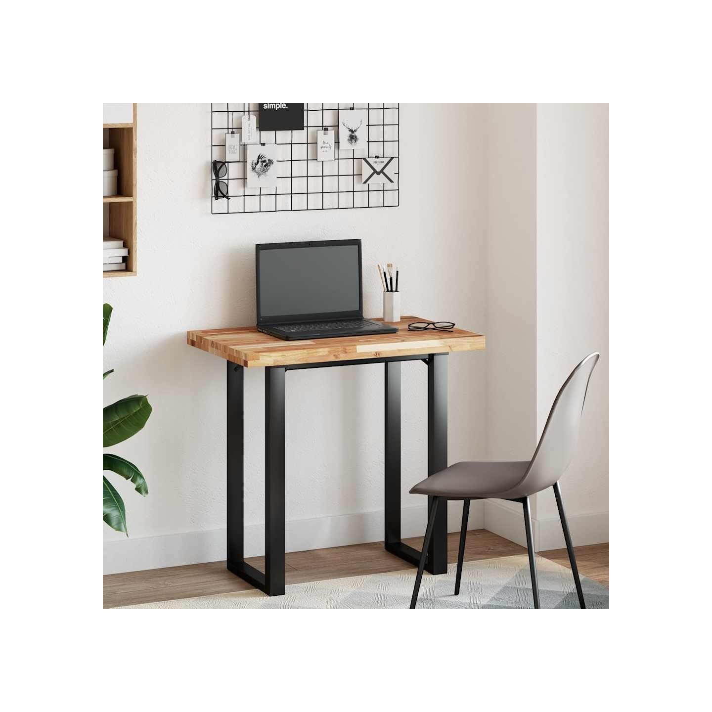 Dessus de bureau fini à l'huile 60x50x4cm bois d'acacia massif