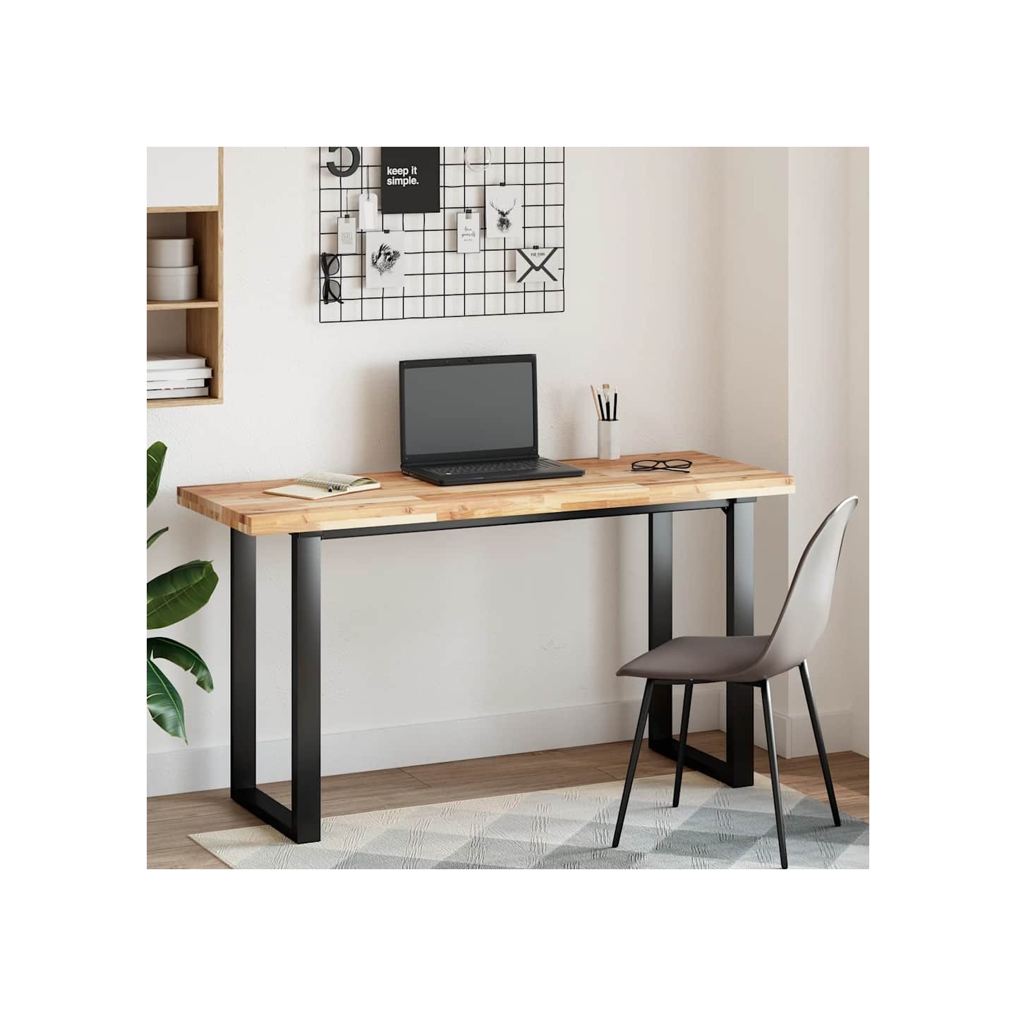 Dessus de bureau non traité 160x50x4 cm bois d'acacia massif