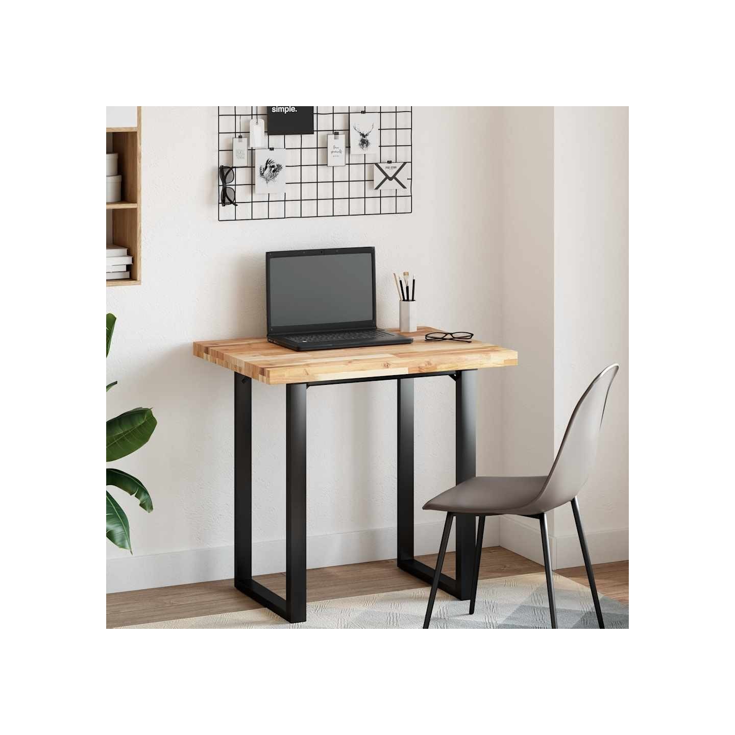 Dessus de bureau non traité 80x60x4 cm bois d'acacia massif