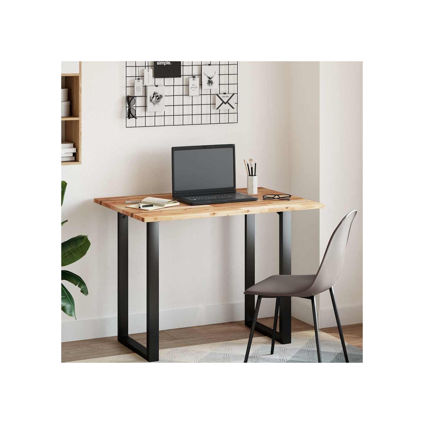 Dessus de bureau fini à l'huile 100x70x2cm bois d'acacia massif