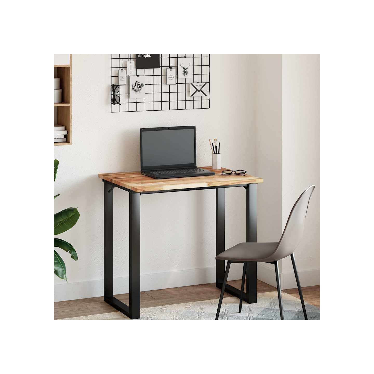 Dessus de bureau fini à l'huile 80x60x2 cm bois d'acacia massif