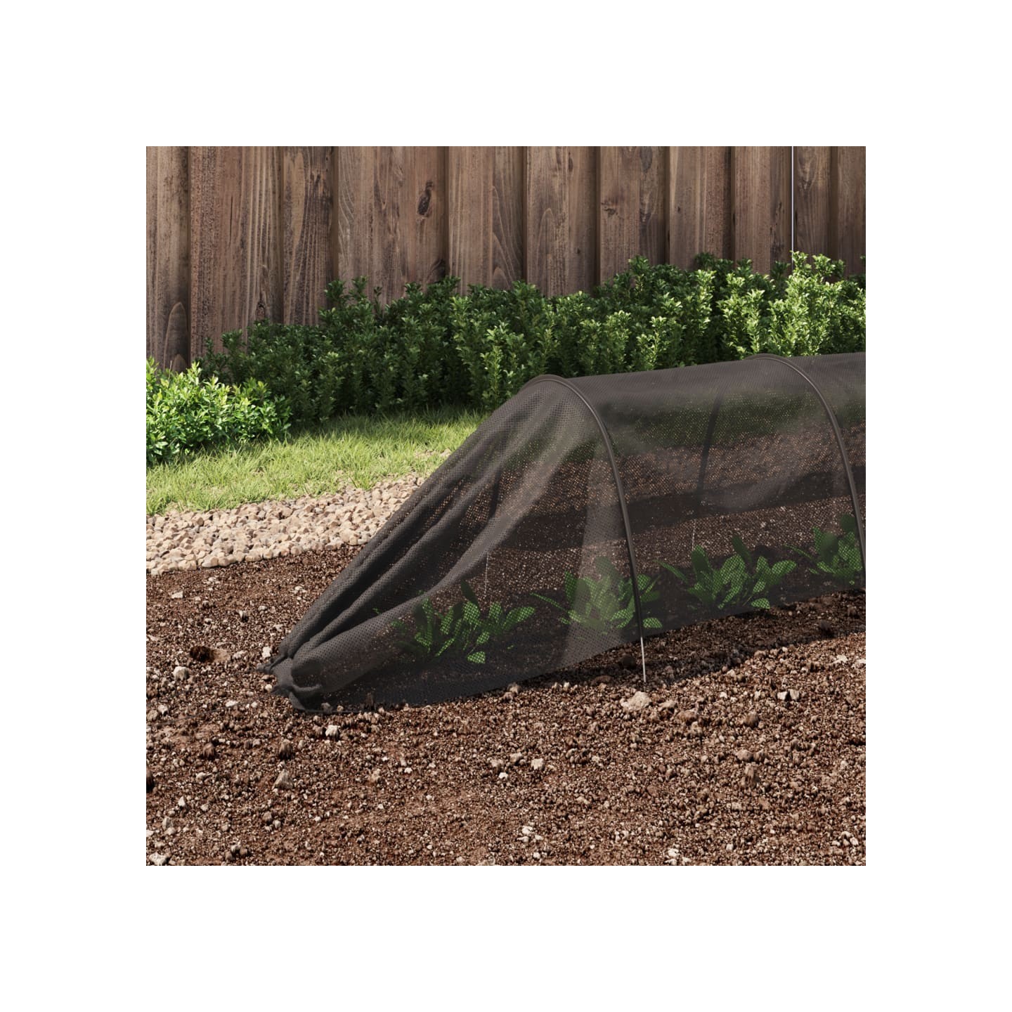 Tunnels en filet 2 pcs noir acier et polyéthylène