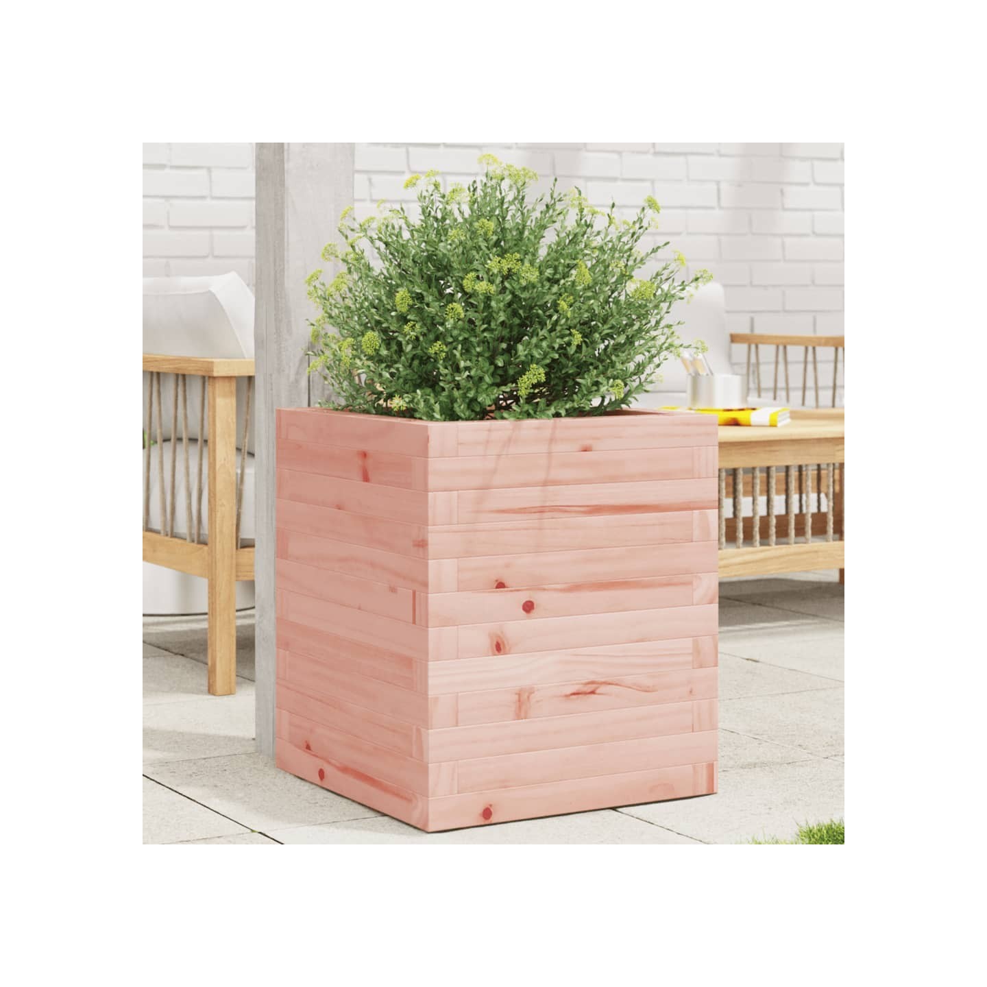 Jardinière 40x40x46 cm bois massif de douglas