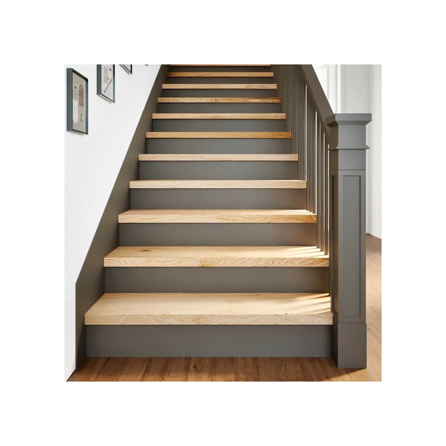 Marches d'escalier 12 pcs non traité bois de chêne massif