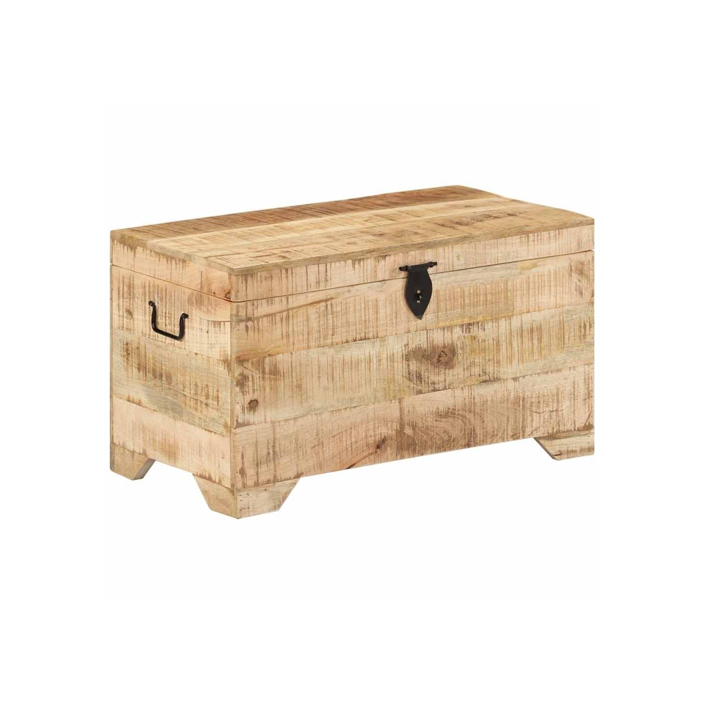 Coffre de rangement Bois massif de manguier brut