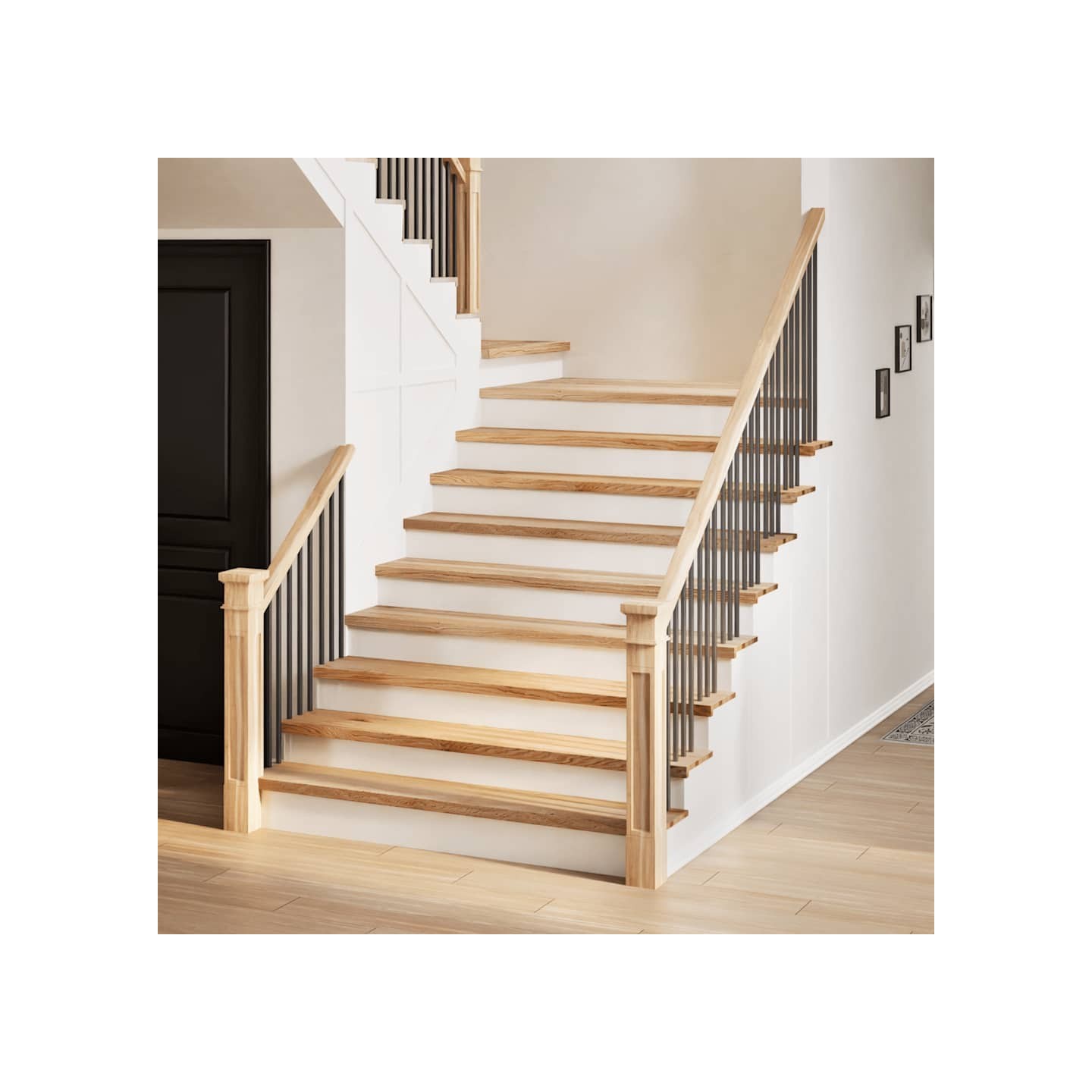 Marches d'escalier 16 pcs non traité bois de chêne massif