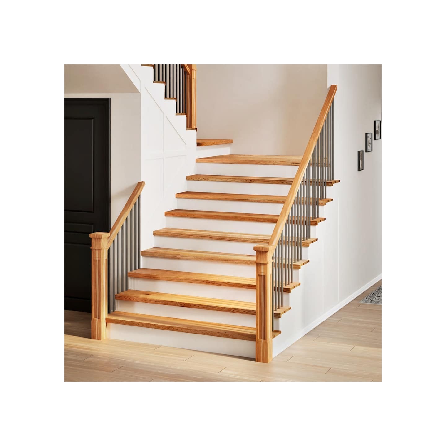 Marches d'escalier 12 pcs marron clair 120x25x2 cm chêne massif
