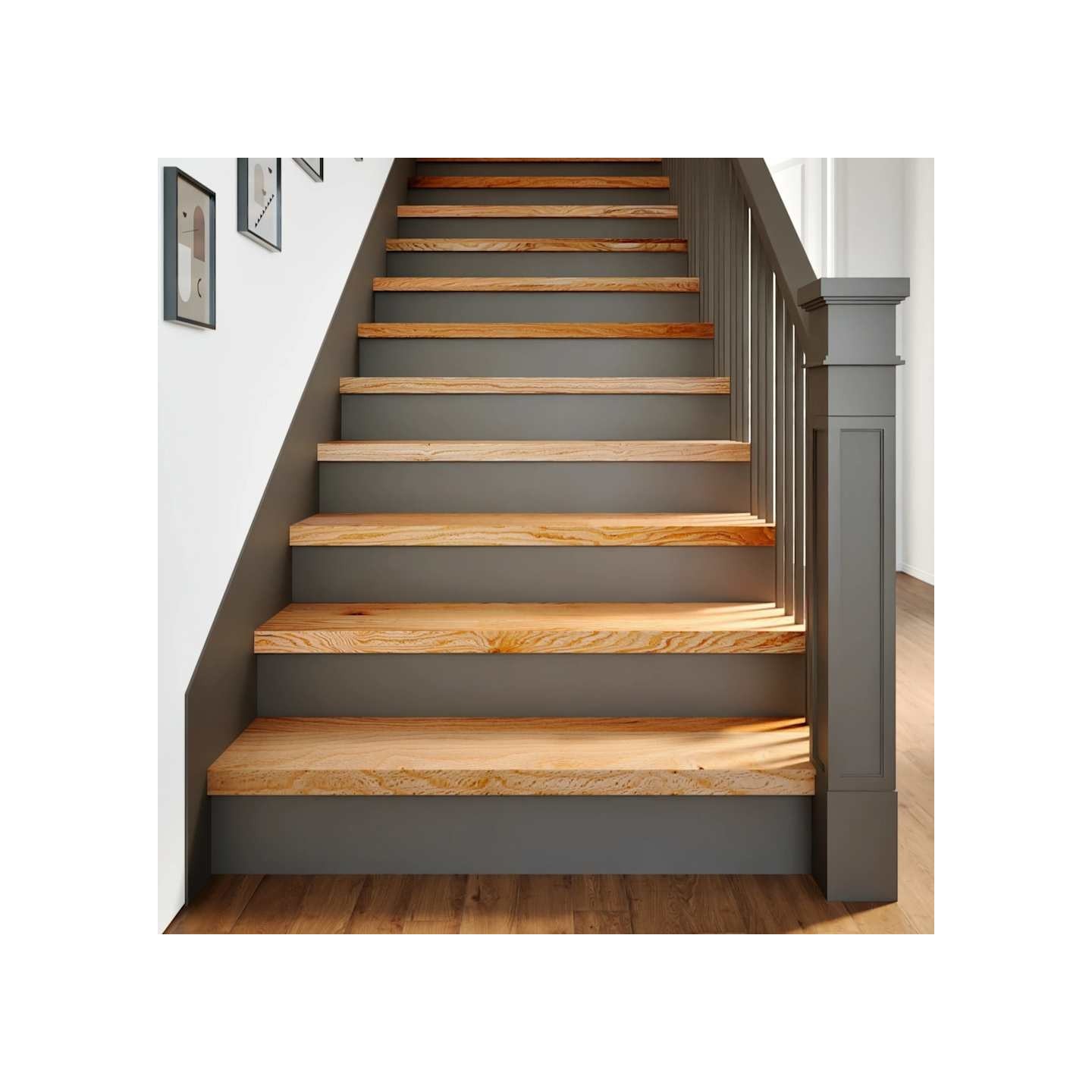 Marches d'escalier 12 pcs marron clair 90x30x2 cm chêne massif