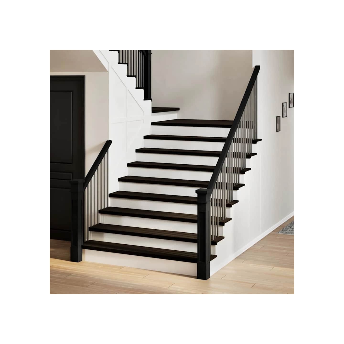 Marches d'escalier 16 pcs brun-noir 120x30x2 cm chêne massif