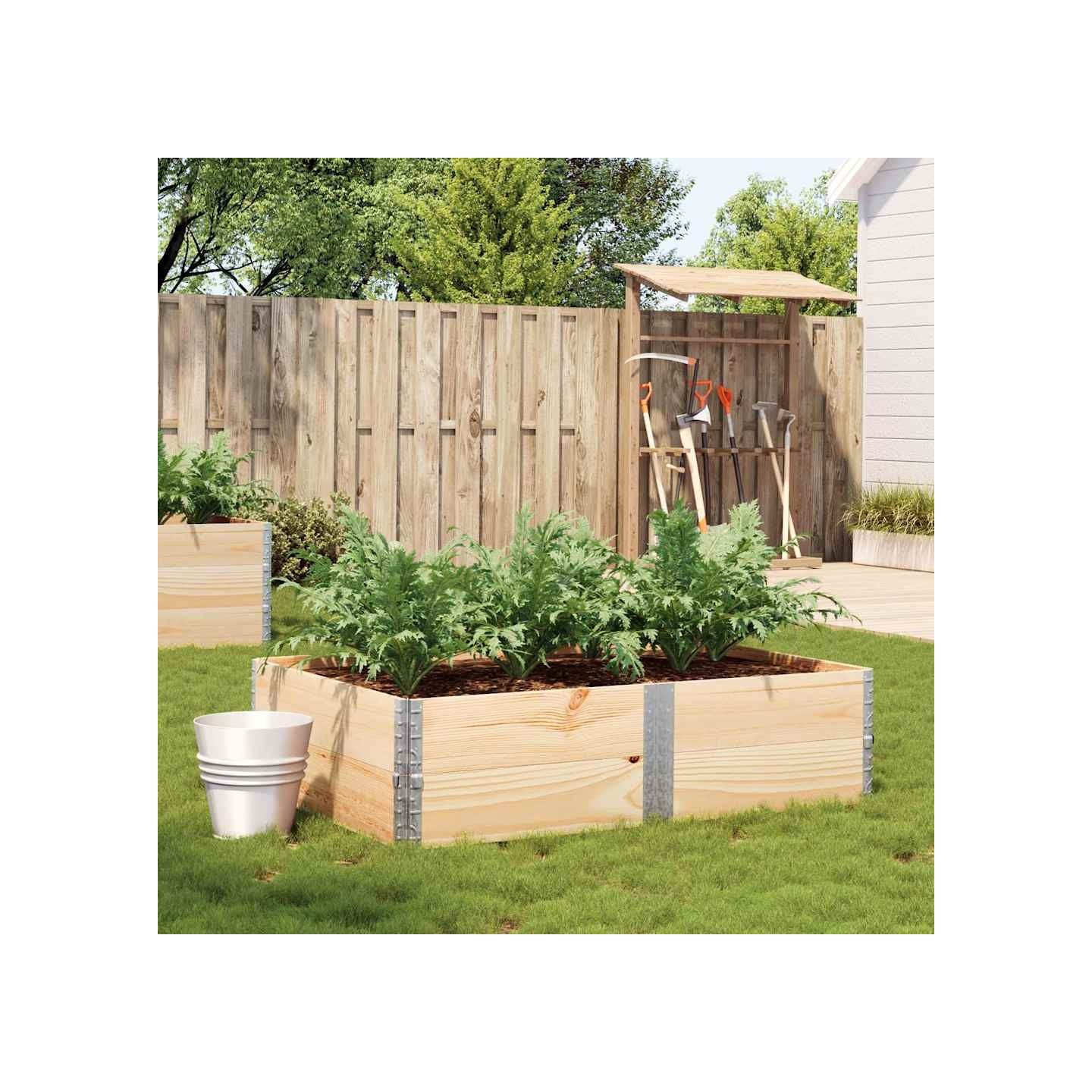 Jardinière 150x100 cm bois de pin massif