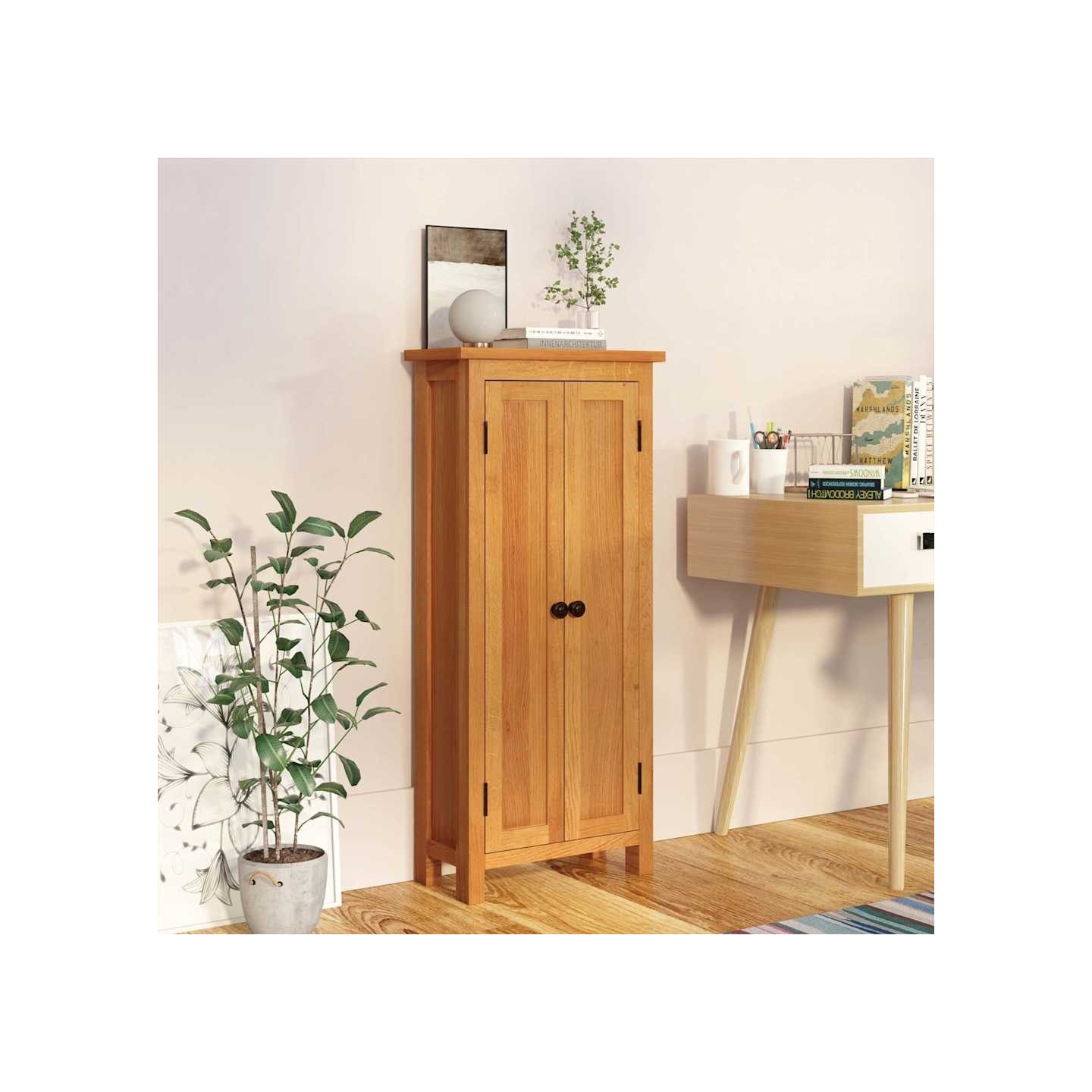 Armoire de rangement 50x22x110 cm Bois de chêne massif